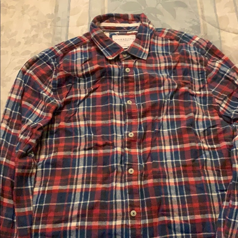 Denim and flower flannel